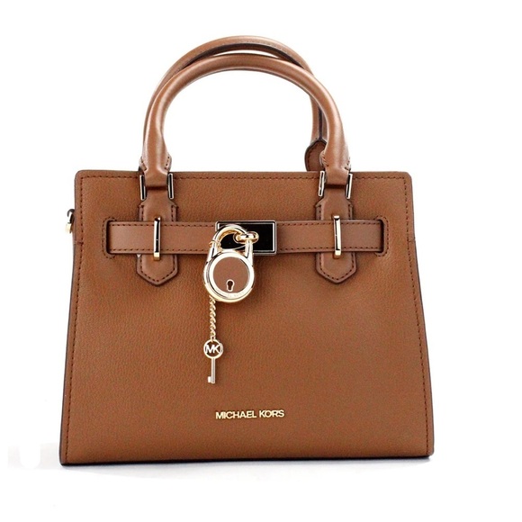 Michael Kors Hamilton Small Luggage Leather Satchel - Picture 1 of 9